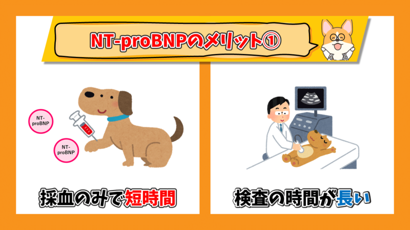 NT-proBNPのメリット①採血のみ　